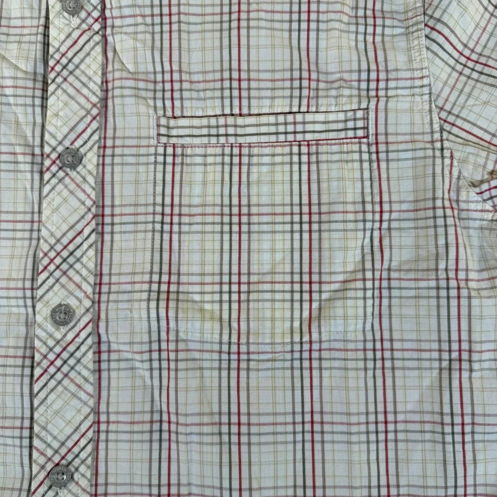 The North Face A5 Series Mens Medium Short Sleeve Plaid Button Down Shirt #3315